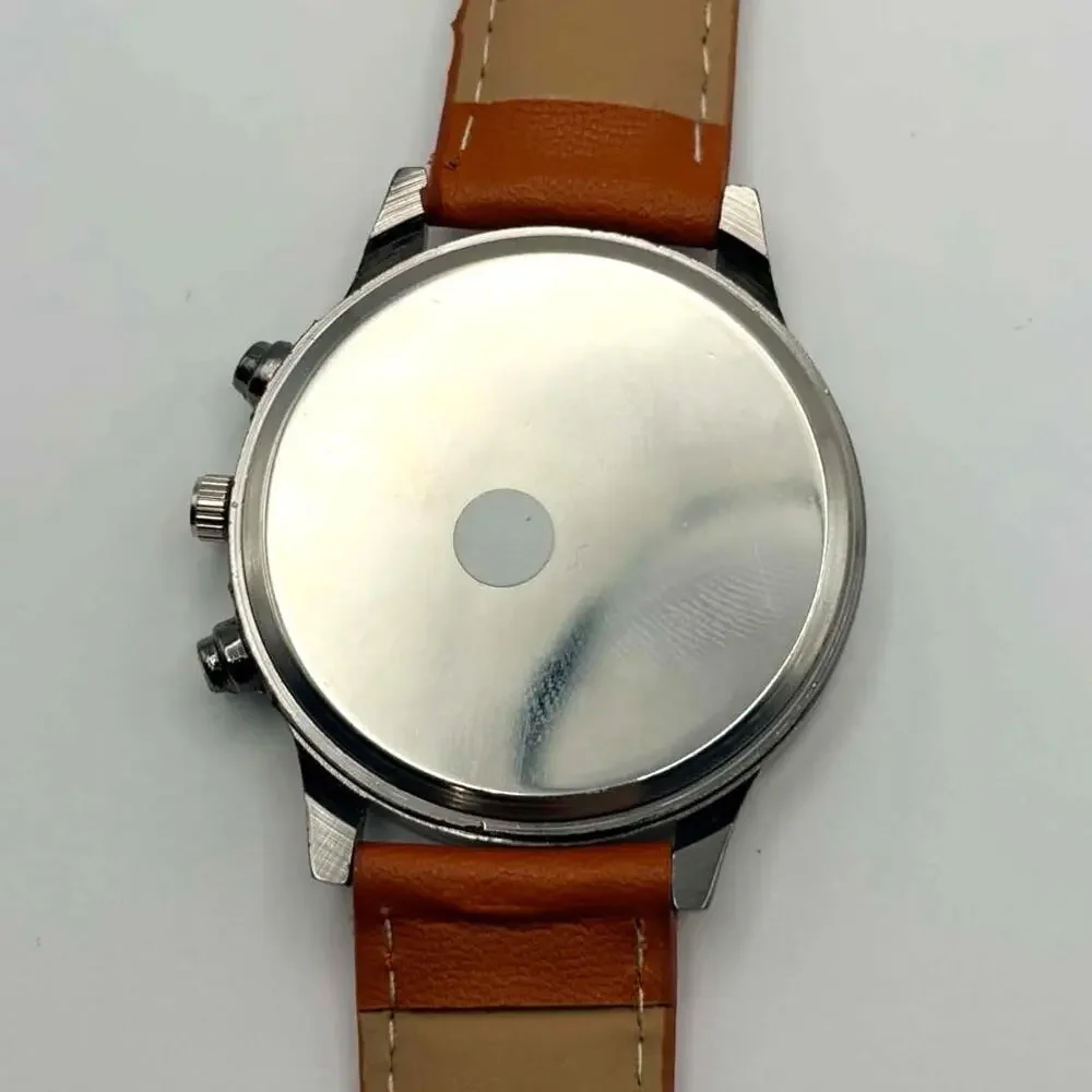 Silver & Brown Migeer Men's Watch
